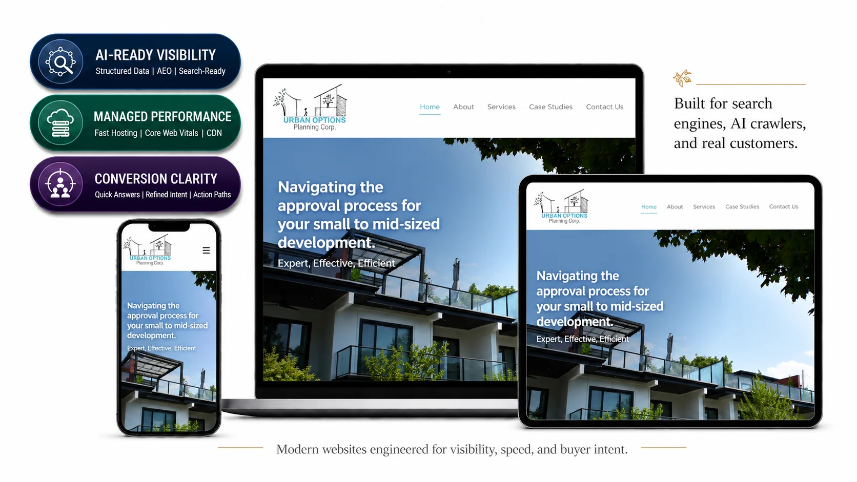 Urban Options desktop view